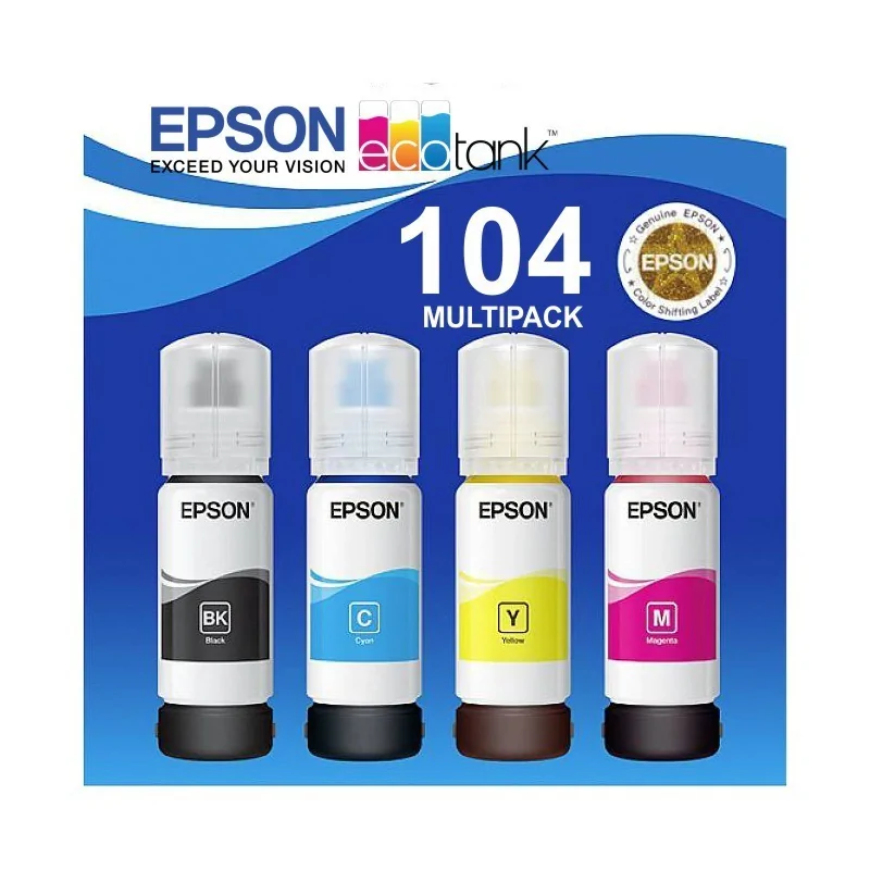 EPSON Kit de Remplissage d'Encre Epson EcoTank 104 - Cyan - Jet d'encre -  7500 Pages - 1
