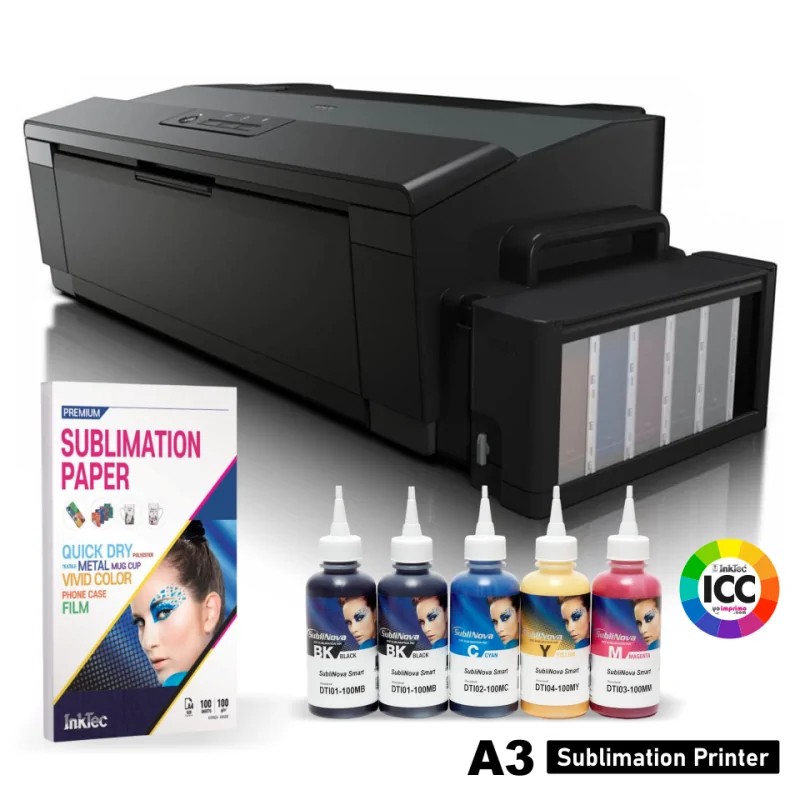 Lot imprimante à sublimation A3/A3+ : EPSON ET-15000 + 5 x 100 ml encre +  papier
