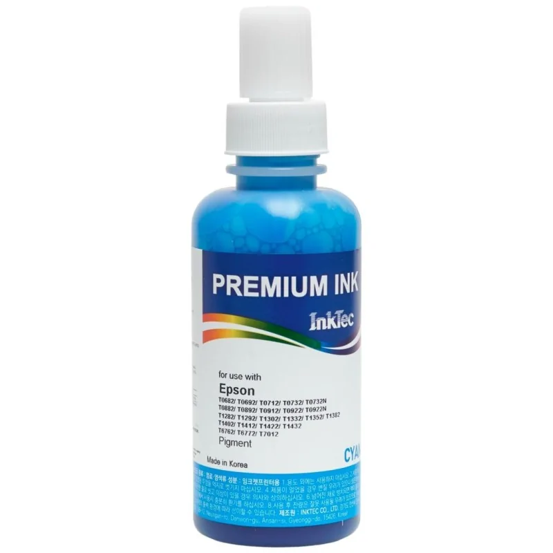 Encre cyan compatible Epson 112. Flacon InkTec de 100 ml