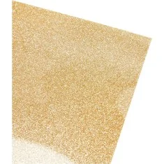 Vinil têxtil DOURADO purpurina. Cricut Smart Iron-On Glitter (rolo de 33 cm de largura)