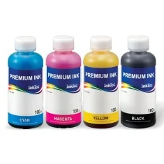 PACK 4 Flacons d'encre pigmentée pour cartouches Epson et CISS, 100ml. 4 couleurs d'encre InkTec E0013