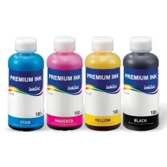 PACK, Tinta InkTec E0010, 4 Botes de 100ml, 4 colores, tinta colorante (dye) para cartuchos Epson y CISS