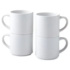 Taza de cerámica personalizable y apilable Cricut -10 oz/300 ml (Pack 4 uds.)