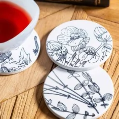 4 sous-verres ronds personnalisables, Cricut