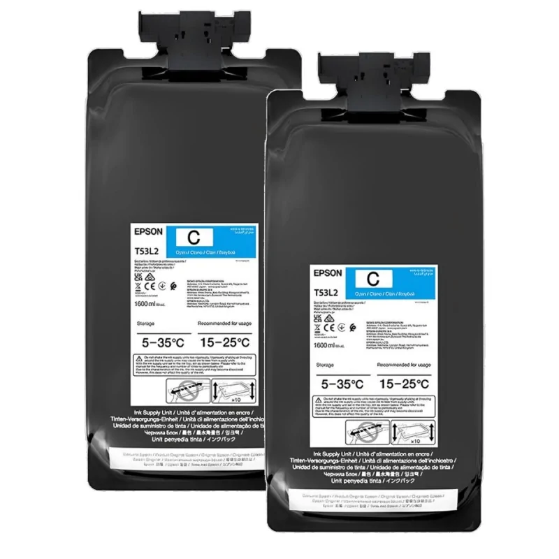 Encre cyan UltraChrome DS T53L2 (2 sachets x 1600 ml)