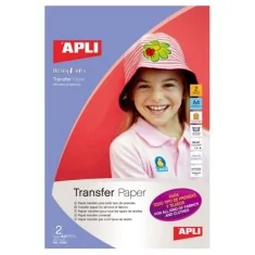 APLI Papel Transfer todo tipo de prendas A4 2hojas