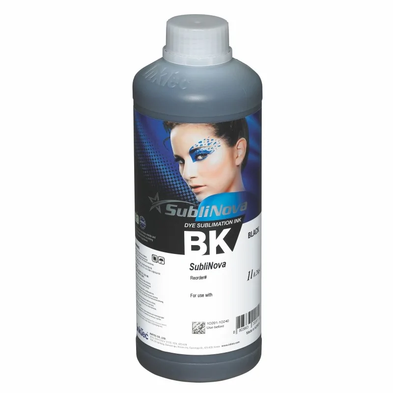 Tinta de sublimación Negra para cabezales DX7. Sublinova G7 (botella de 1 litro)