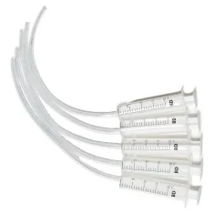 Lot de 5 seringues avec tubes pour nettoyage de tête