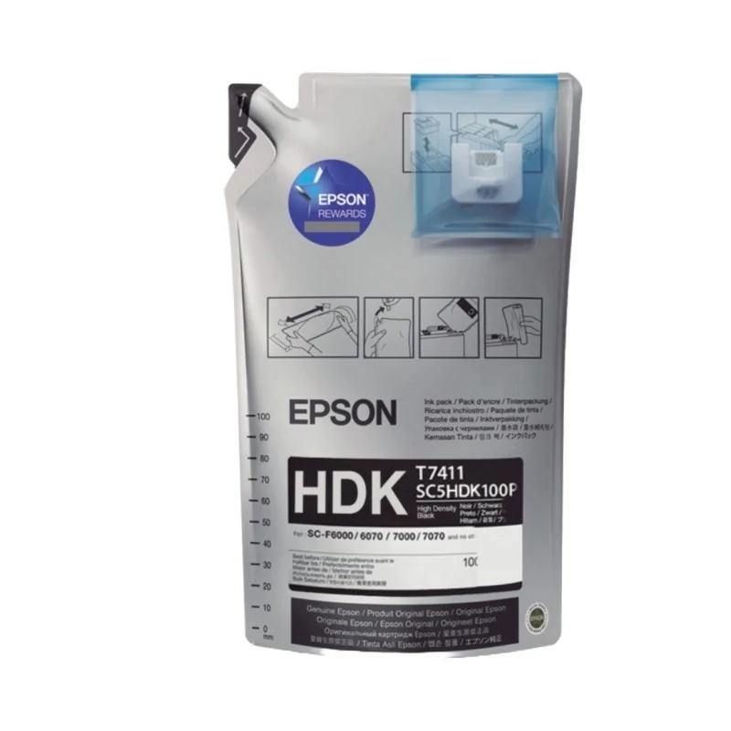 Tinta de sublimación Epson T741X BLACK HDK (bolsa 1 litro + chip)